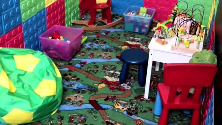 Гипсовая 3D панель "Лего" - хит для детских комнат