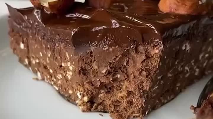 Шоколадный овсяный мини - торт без выпечки 🍰
