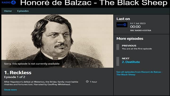 The Black Sheep - La Rabouilleuse - Balzac (1842)