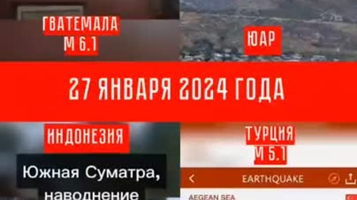 Климатические события 27 января 2024 года