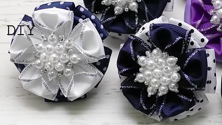 Бантики в Школу из репсовых лент _ DIY Ribbon BOW Tutorial МОЙМК