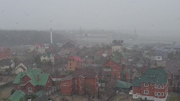 Снегопад в Москве и московской области 14.04.2019