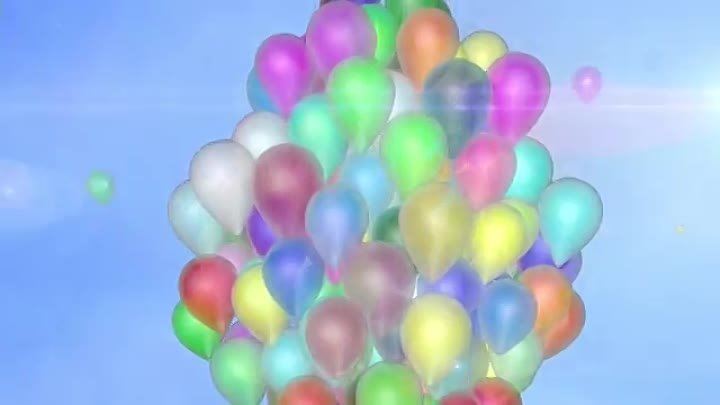 3d  воздушные шары в небе