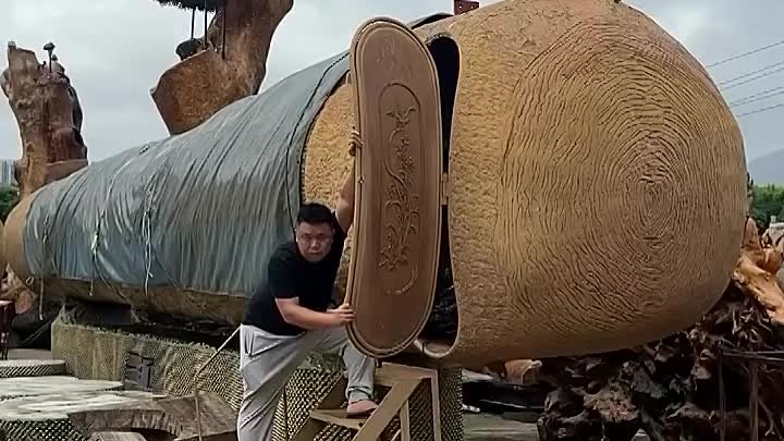 Резьба внутри ствола дерева