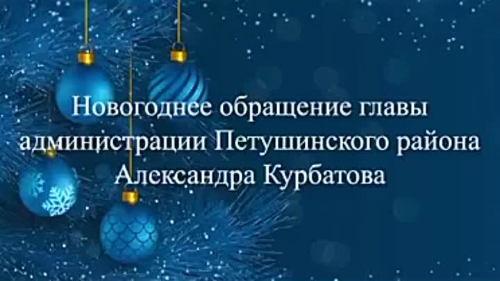 Новогодние поздравления Главы администрации Петушинского района Алек ...
