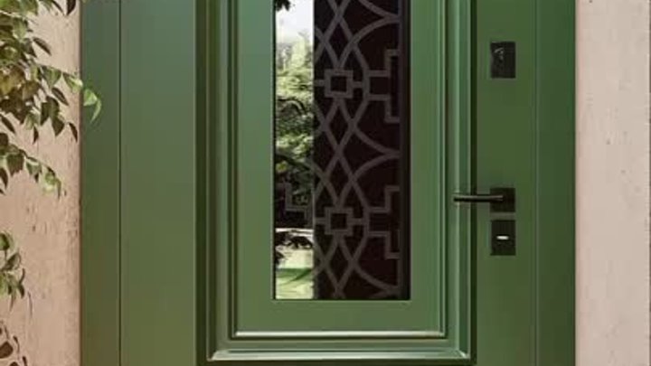 Входная дверь со стеклопакетом для дома