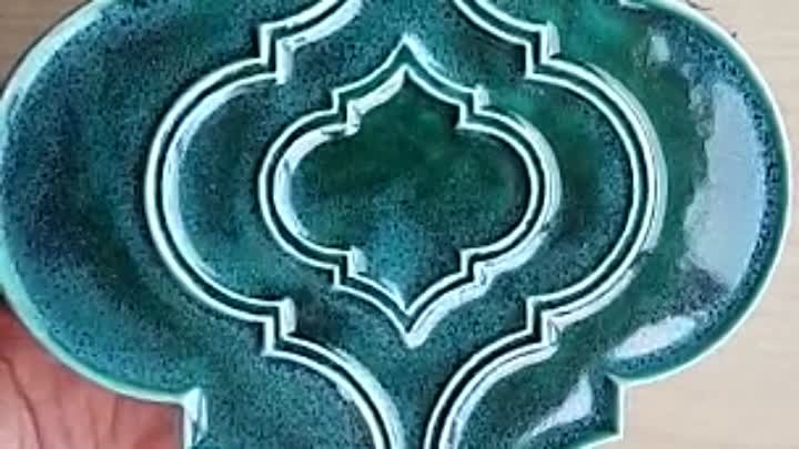 Арабеска, Плитка ручной работы, керамическая, зеленый