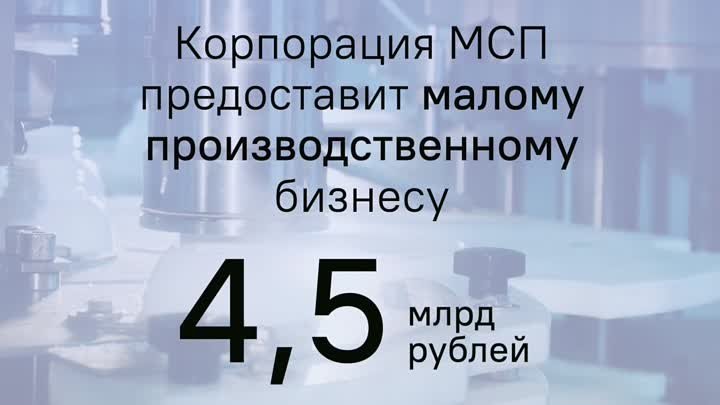 Выделили 4 5 млрд рублей на льготный лизинг оборудования для малого  ...