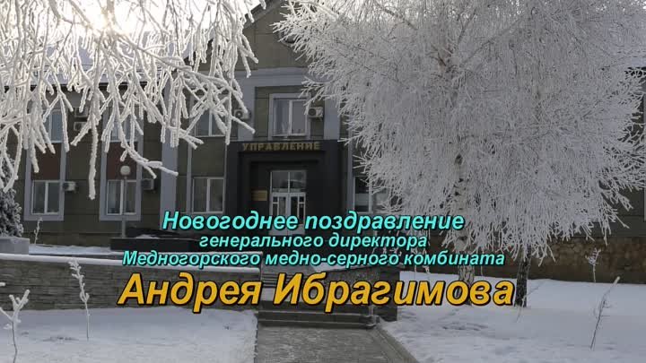 Поздравление с новым годом гендиректора ММСК Андрея Ибрагимова