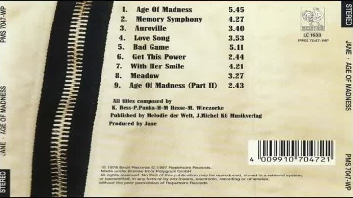Jane - Age of Madness (1978) [Full Album] [HD]