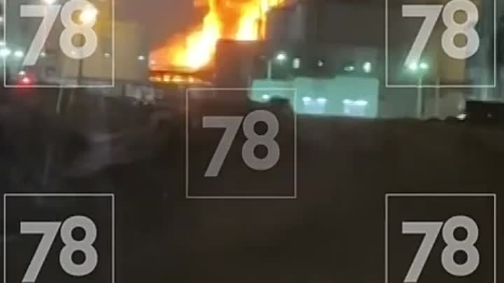 Пожар в порту Усть-Луги Ленобласти.