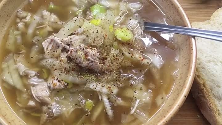 Суп из индейки с пекинской капустой
