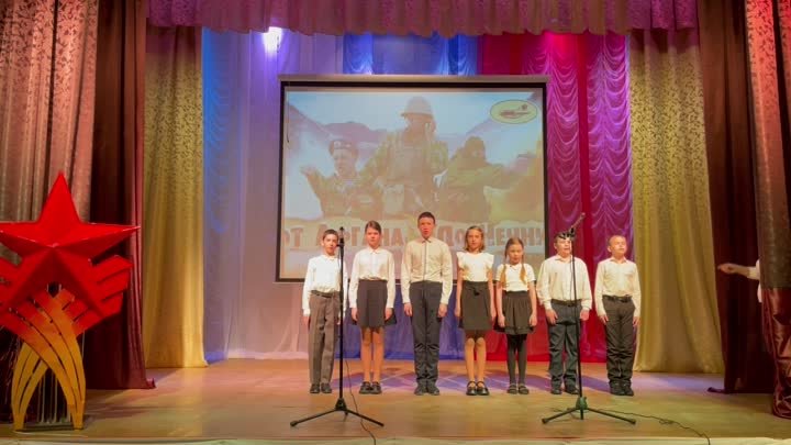 5-6 класс Бадарская СОШ, песня «Память». Конкурс патриотической песни.