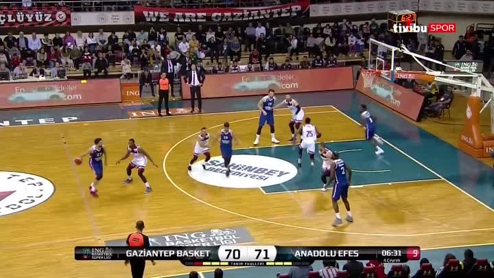 BSL 7. Hafta Özet - Gaziantep Basketbol 83-88 Anadolu Efes