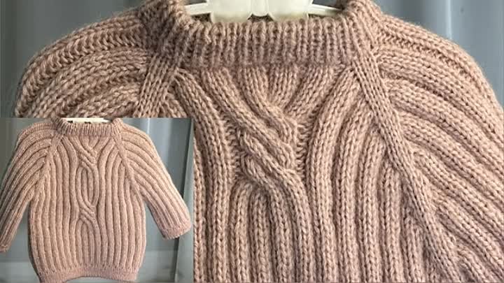 Детский вязаный джемпер спицами _ на 3 года( МК) #вязание #knitting