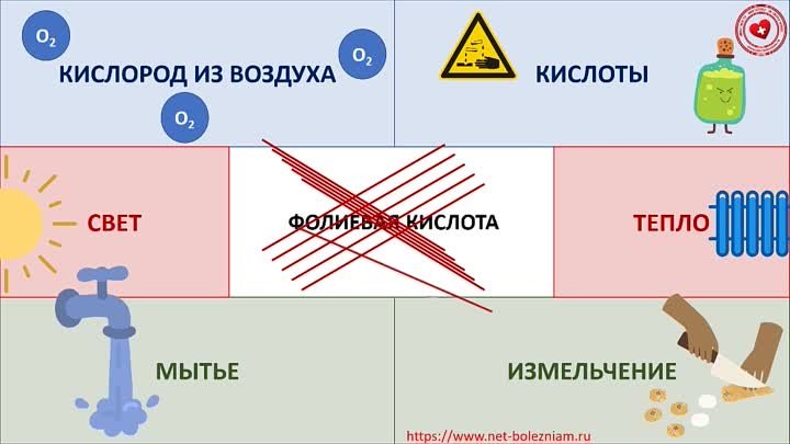 Какие факторы отрицательно влияют на содержание фолиевой кислоты? #в ...