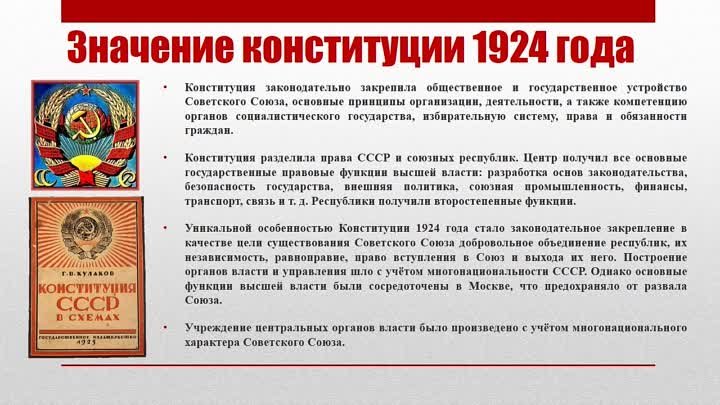 100 лет первой Конституции СССР