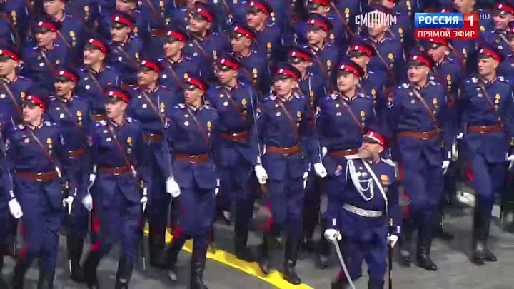 Парадный расчет Всевеликого войска Донского на Красной площади (720p ...
