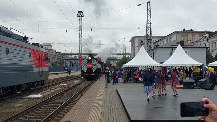 Ретро поезд прибыл в Ростов