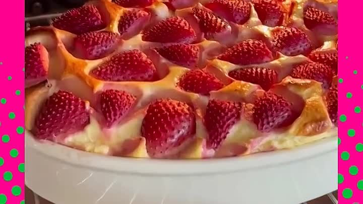 Воздушная творожная запеканка с 🍓