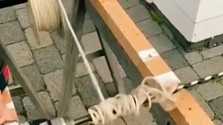 Как быстро перемотать шнур на катушке

