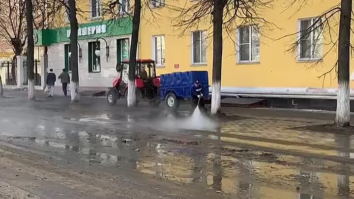 Мытье тротуаров в Электростали