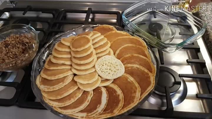 عجينة القطايف الأصلية 👍 بحشوتين ✌ القشطة و الجوز😋😍🥞