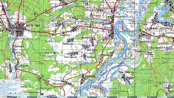 Карта 1815г + Наложение советской карты - Сала