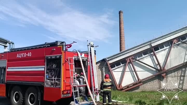 Пожар в здании Старобинского торфобрикетного завода ликвидирован