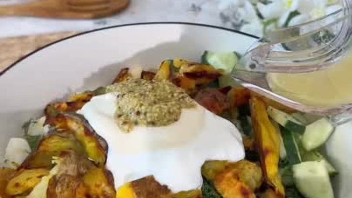 Рецепт Дачный салат с хрустящей картошкой
