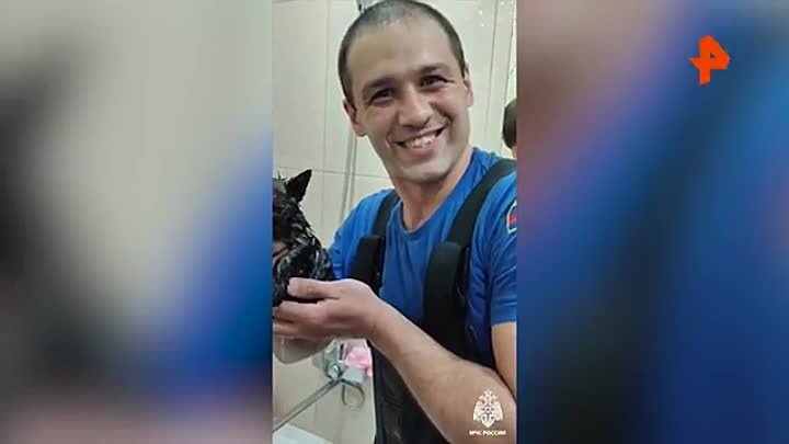 В Дагестане спасли котенка, который застрял в канализации