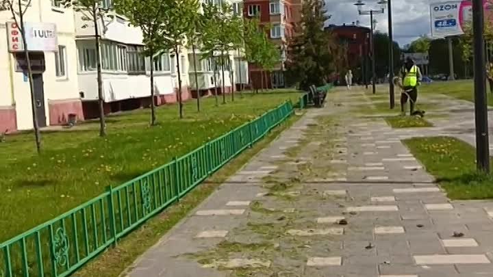 На Ново-Солдатской в Волоколамске покосили траву