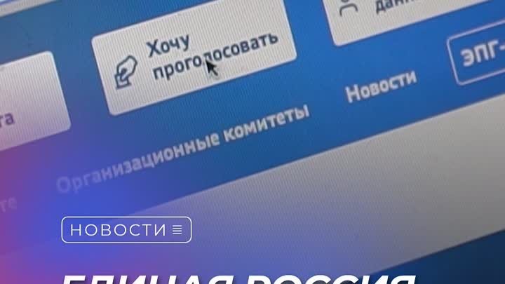Единая Россия проводит предварительное электронное голосование