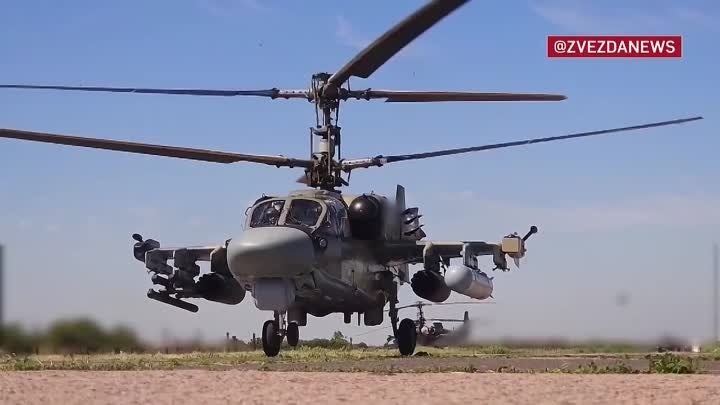 Экипаж Ка-52М поразил украинскую технику в зоне ответственности груп ...