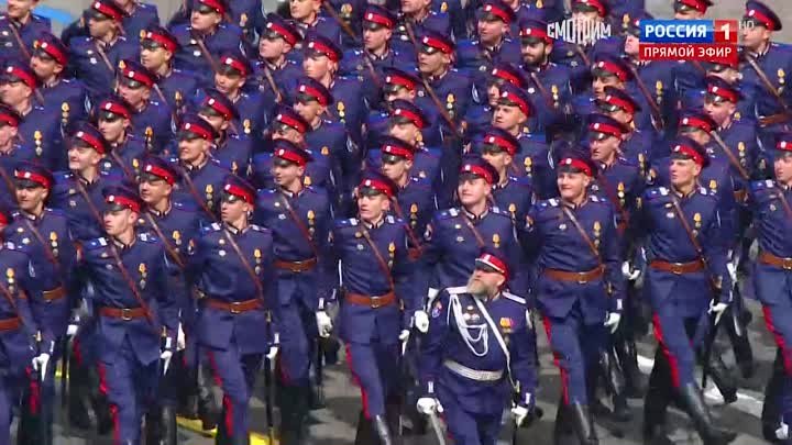 Парадный расчет Всевеликого войска Донского на Красной площади
