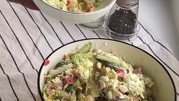 Такой салат можно есть даже ночью🥗🥬