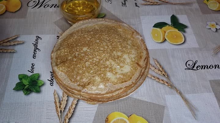 Блины на кефире с дырочками ажурные