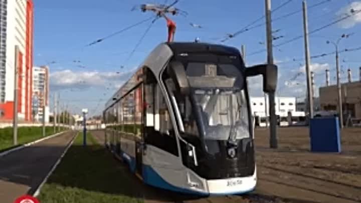 На улицы Москвы выехал первый в России беспилотный трамвай