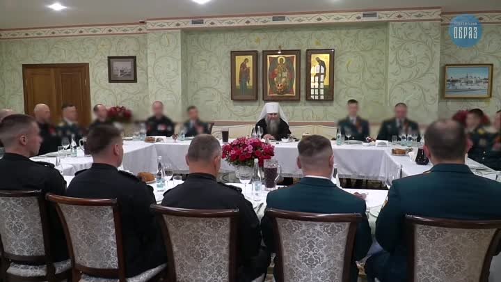 Встреча военнослужащих Росгвардии с митрополитом Георгием