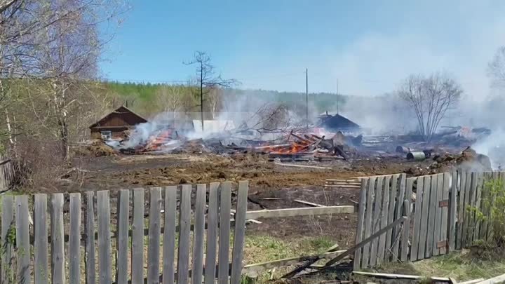 Последствия крупного пожара в Первомайске