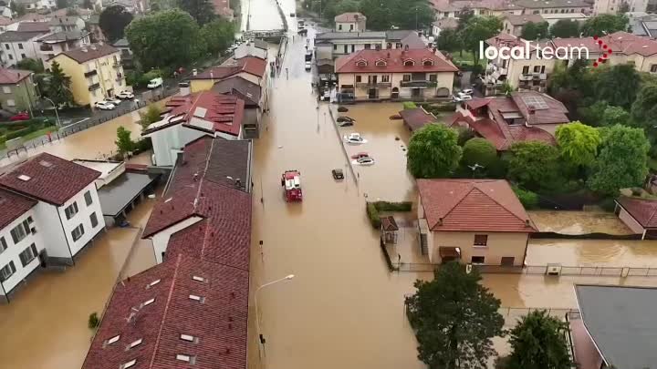 Наводнение в Джессате (Милан, Италия, 15.05.2024)