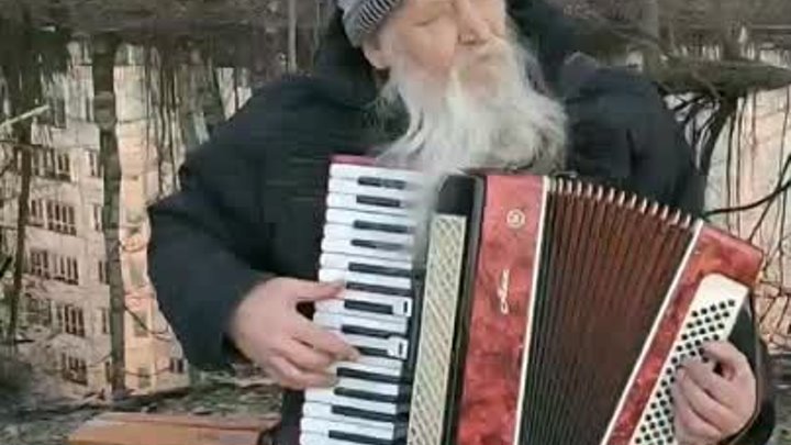 На Комсомольском озере концерты даёт местный баянист
