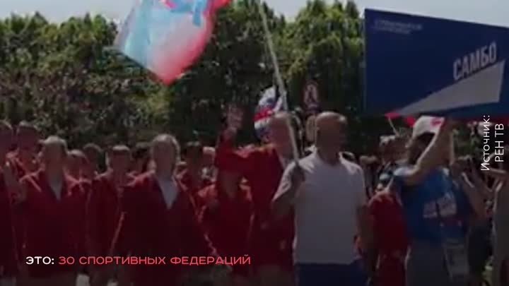 Чему было посвящено спортивное шествие на выставке “Россия”