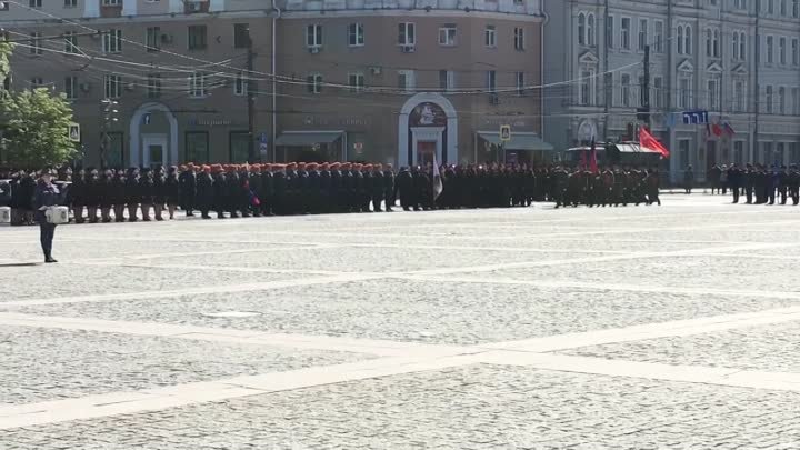 В центре Воронежа прошла репетиция парада Победы