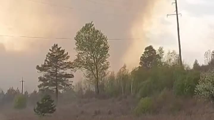 Огненный вихрь поднялся над лесом в Амурской области.
