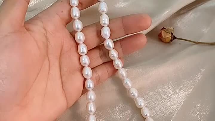 Женское ожерелье из серебра 925 пробы с натуральным жемчугом. Длина  ...