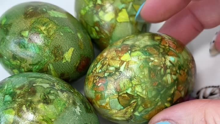 Как покрасить мраморные яйца