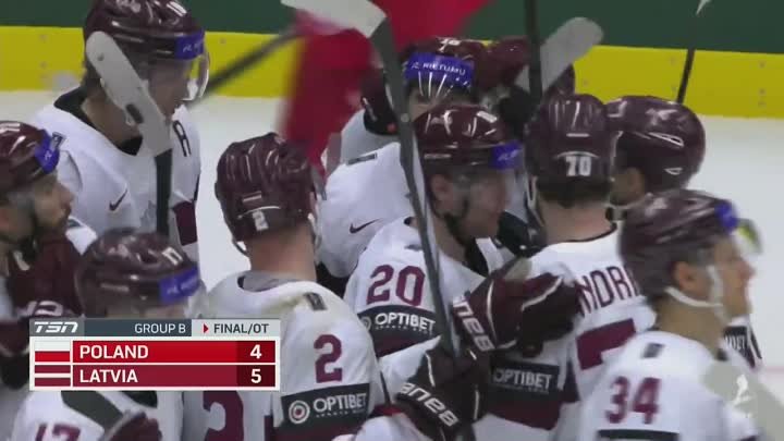 Poland vs. Latvia FULL HIGHLIGHTS _ 2024 Men's World Hockey Cham ...