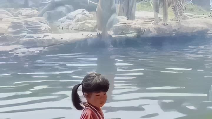 Девочку хотели сфотографировать на фоне кормления рыбой тигра