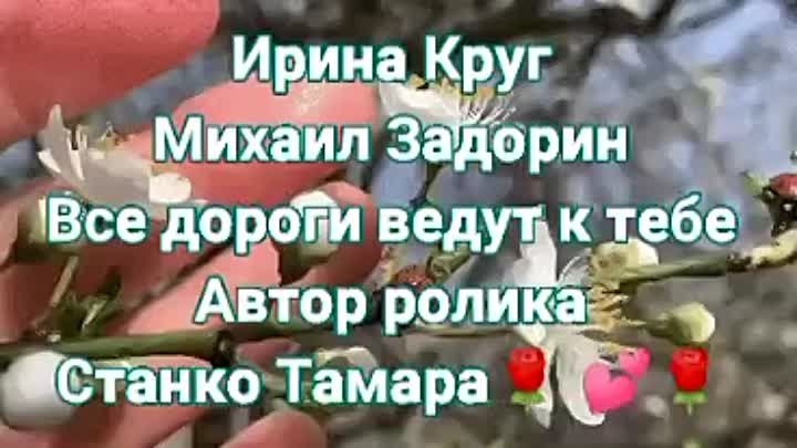 Ирина Круг & Михаил Задорин. Все дороги ведут к тебе🌹 💕🌹